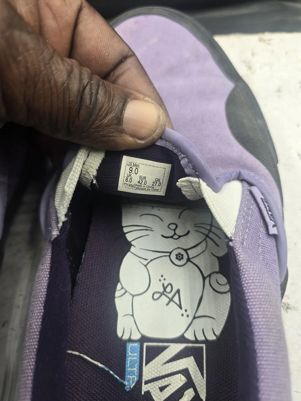 Vans Slip-On Sneakers in Lavender Purple